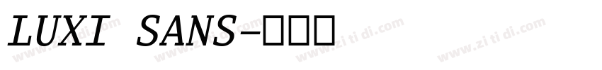LUXI SANS字体转换